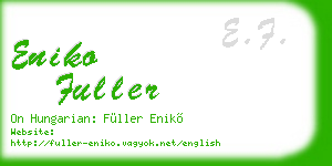 eniko fuller business card