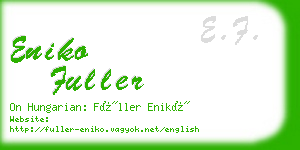 eniko fuller business card